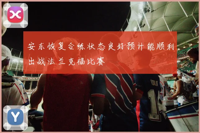 安东恢复合练状态良好预计能顺利出战法兰克福比赛